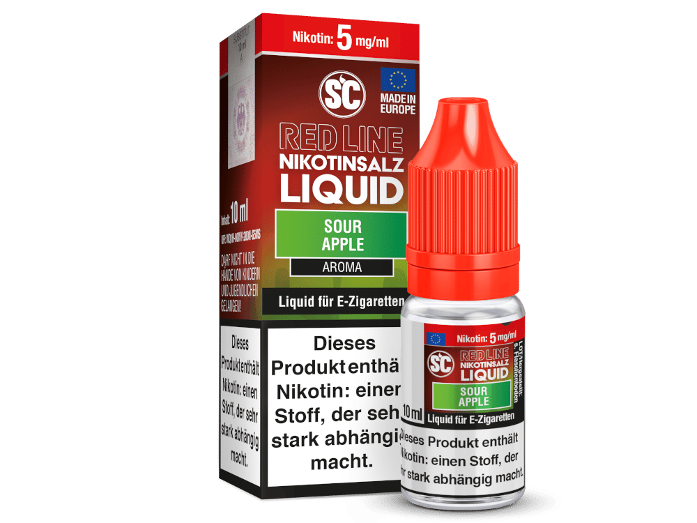 SC - Red Line - Sour Apple - Nikotinsalz Liquid