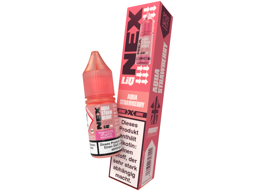 Pod Salt - NexLiq - Aqua Strawberry Nikotinsalz Liquid