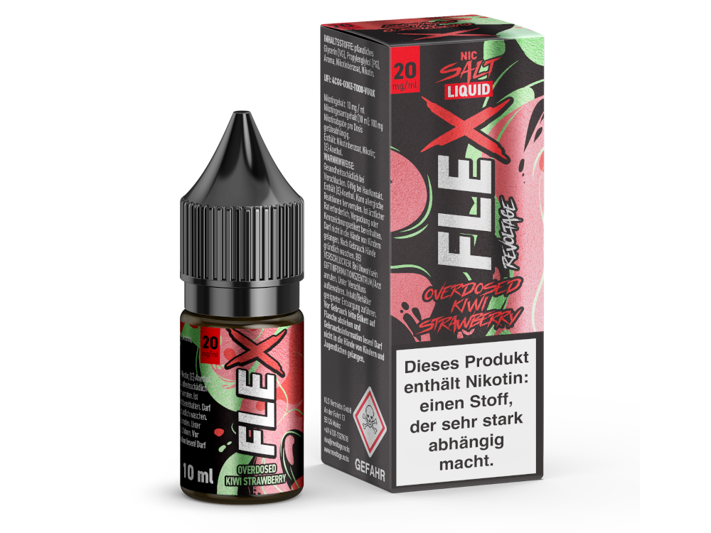 Revoltage - FLEX - Overdosed Kiwi Strawberry - Nikotinsalz Liquid