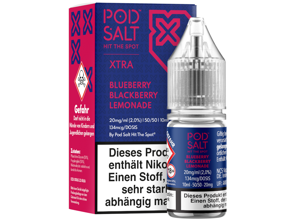 Pod Salt X - Blueberry Blackberry Lemonade - Nikotinsalz Liquid