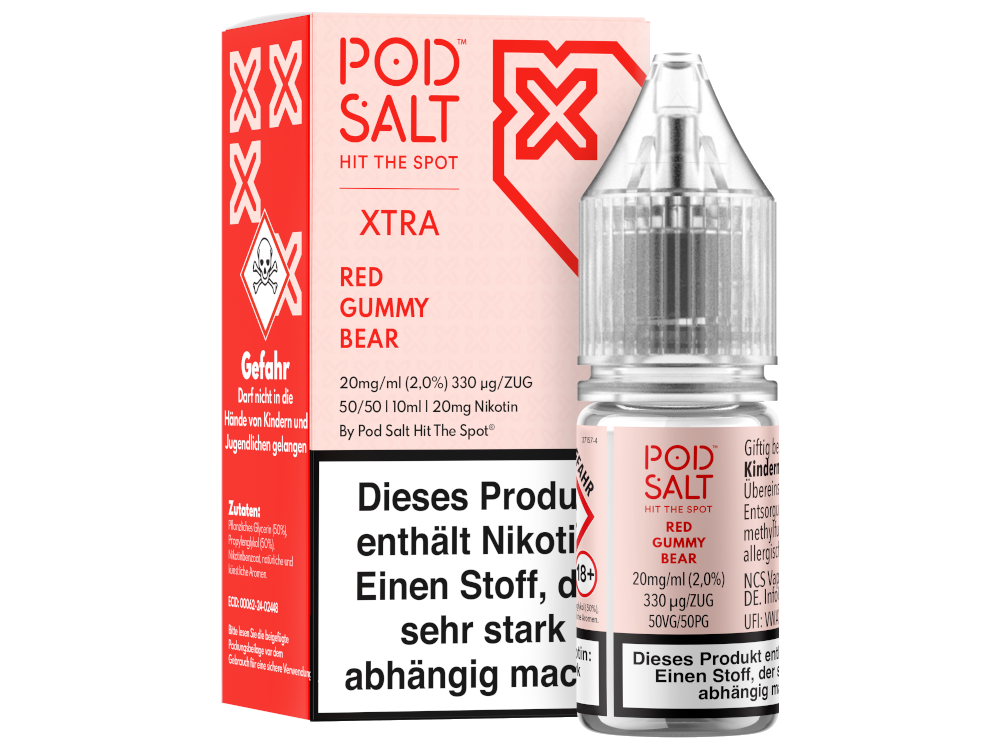 Pod Salt X - Red Gummy Bear - Nikotinsalz Liquid