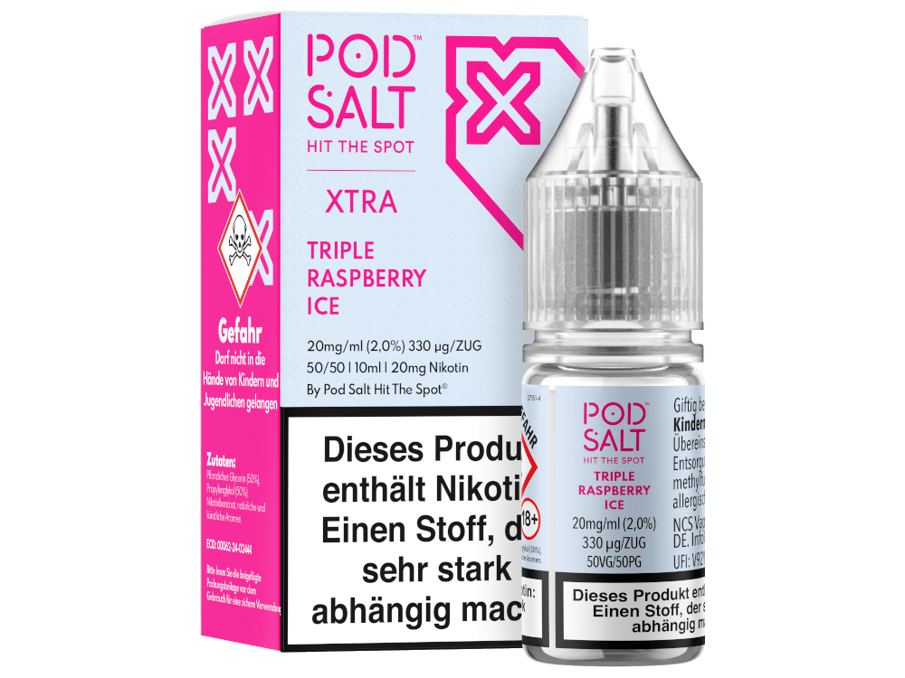 Pod Salt X - Triple Raspberry Ice - Nikotinsalz Liquid