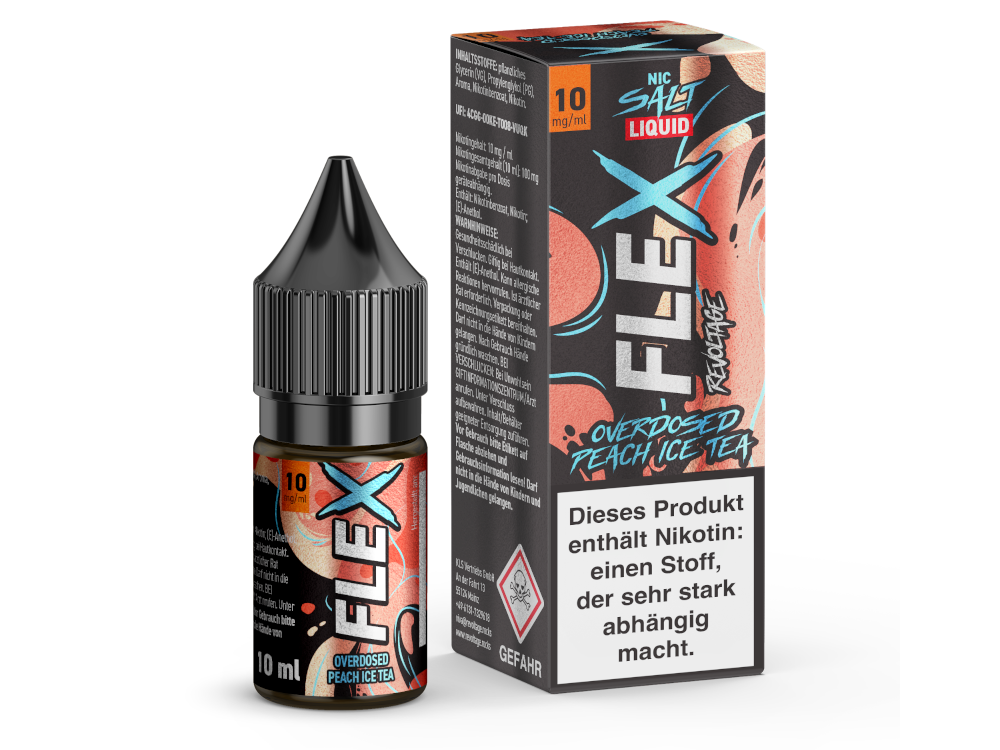 Revoltage - FLEX - Overdosed Peach Ice Tea - Nikotinsalz Liquid