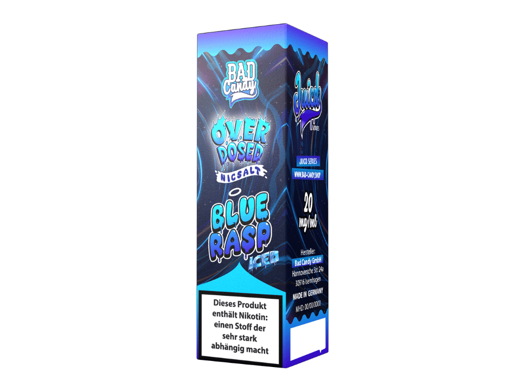 Bad Candy Liquids - Juicd - Overdosed Blue Rasp - Nikotinsalz Liquid