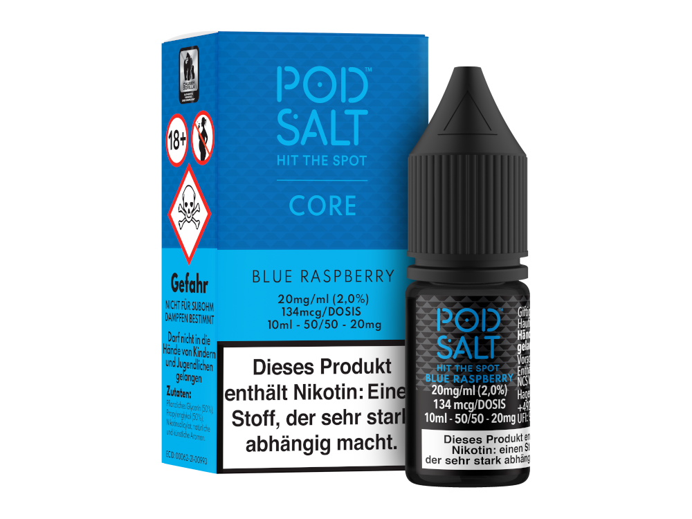 Pod Salt Core - Blue Raspberry - Nikotinsalz Liquid