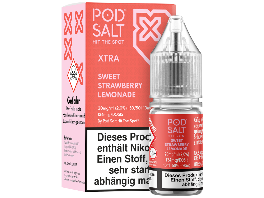 Pod Salt X - Sweet Strawberry Lemonade - Nikotinsalz Liquid