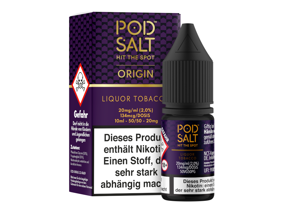 Pod Salt Origin - Liquor Tobacco - Nikotinsalz Liquid