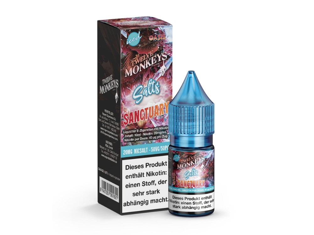Twelve Monkeys - Iced - Sanctuary - Nikotinsalz Liquid 20 mg/ml