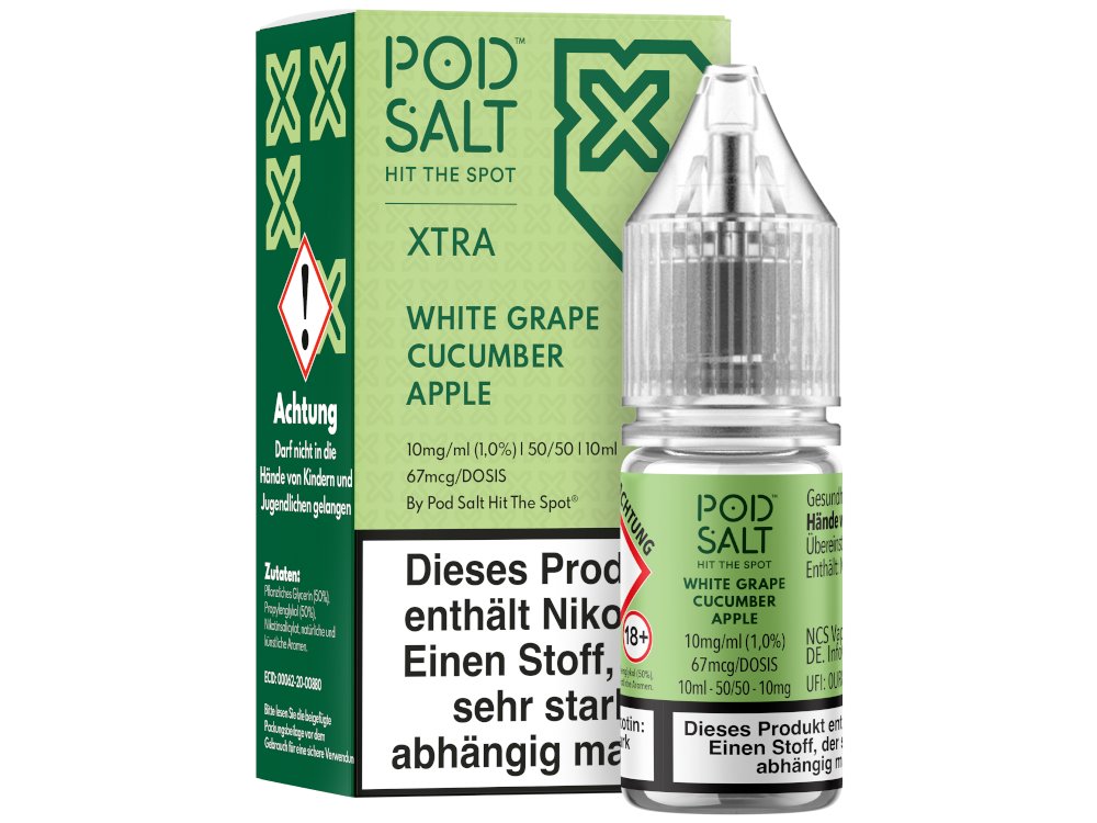 Pod Salt X - White Grape Cucumber Apple - Nikotinsalz Liquid