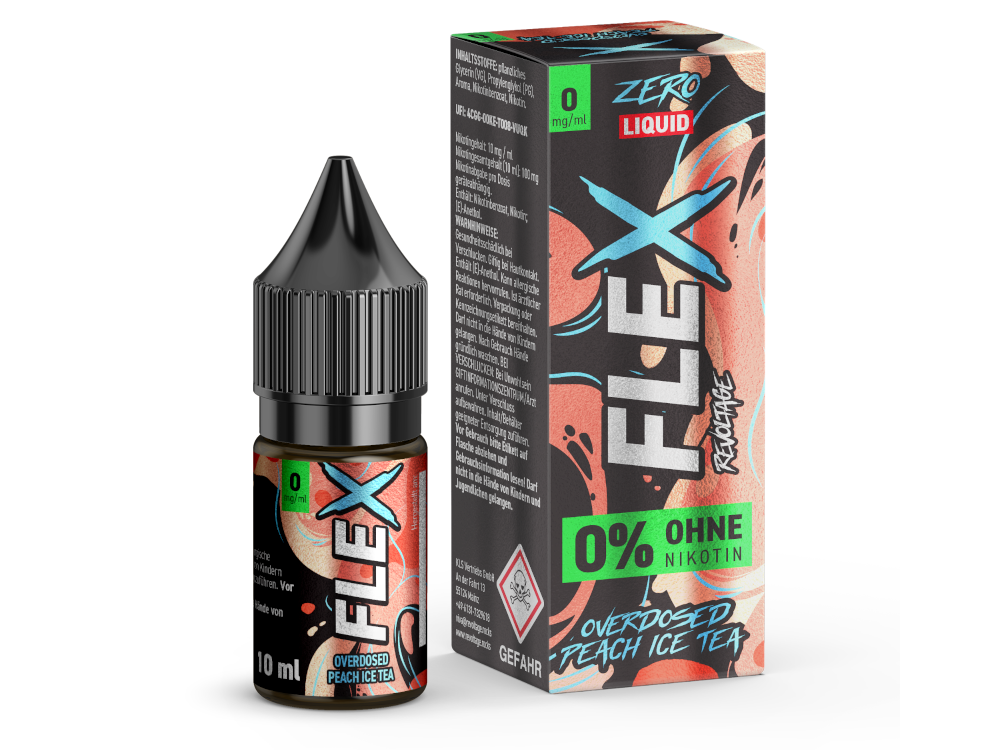 Revoltage - FLEX - Overdosed Peach Ice Tea - Nikotinsalz Liquid
