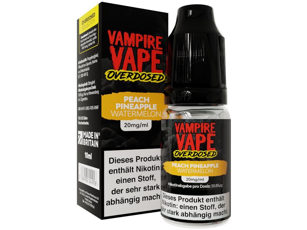 Vampire Vape - Overdosed - Peach Pineapple Watermelon - Nikotinsalz Liquid