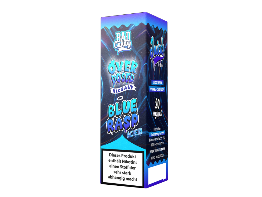 Bad Candy Liquids - Juicd - Overdosed Blue Rasp - Nikotinsalz Liquid