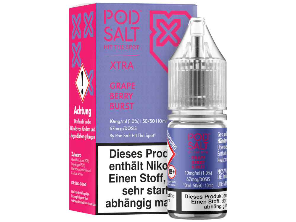 Pod Salt X - Grape Berry Burst - Nikotinsalz Liquid