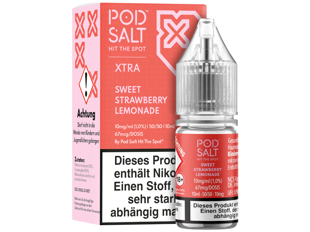 Pod Salt X - Sweet Strawberry Lemonade - Nikotinsalz Liquid