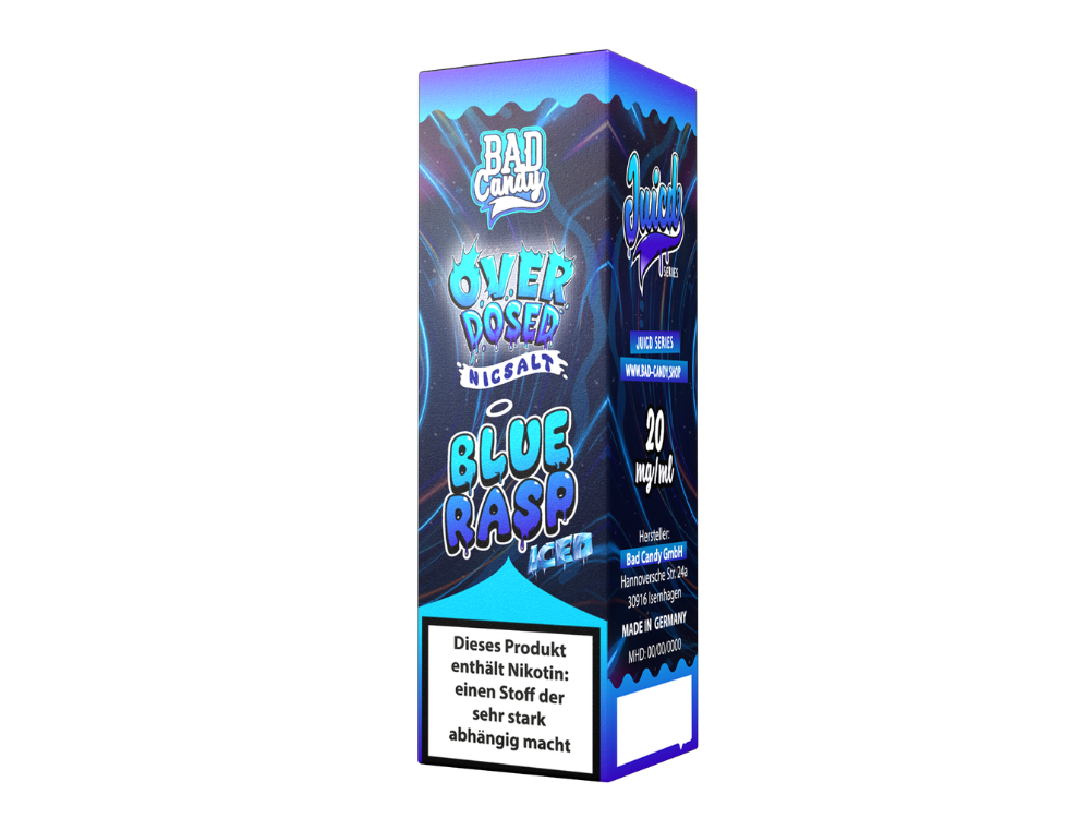 Bad Candy Liquids - Juicd - Overdosed Blue Rasp - Nikotinsalz Liquid