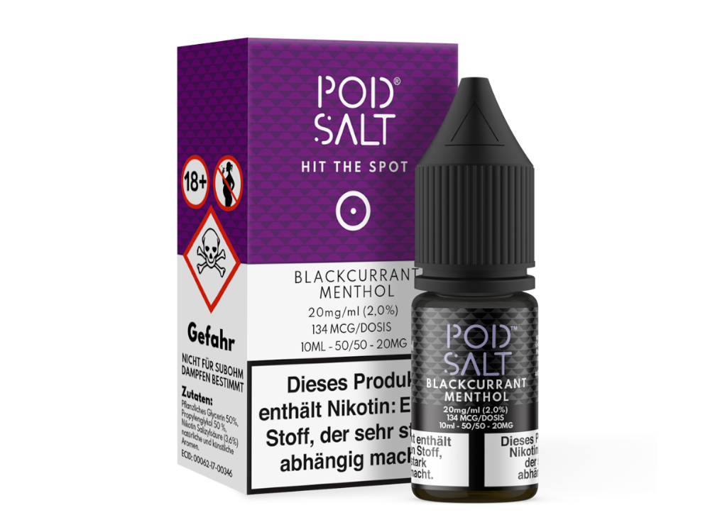 Pod Salt - Blackcurrant Menthol - Nikotinsalz Liquid 20 mg/ml