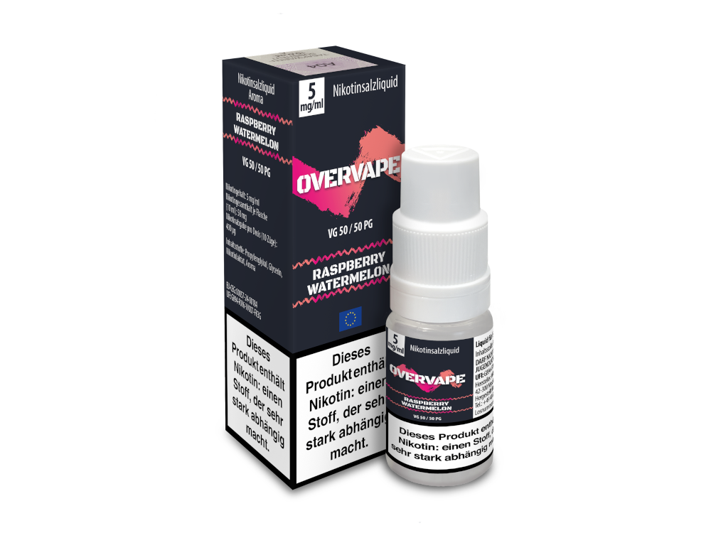 Overvape - Raspberry Watermelon - Nikotinsalz Liquid
