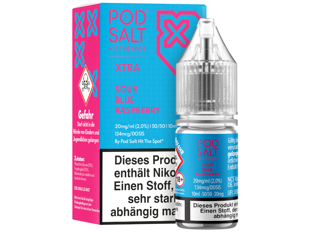 Pod Salt X - Sour Blue Raspberry - Nikotinsalz Liquid