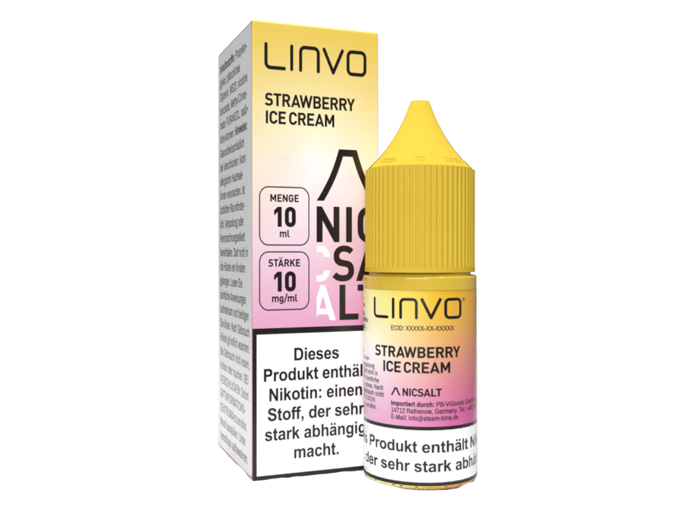 Linvo - Strawberry Ice Cream - Nikotinsalz Liquid 20 mg/ml