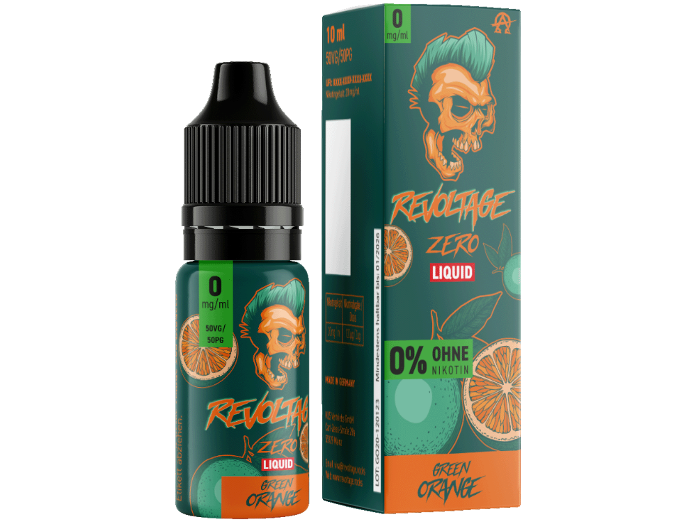 Revoltage - Green Orange - Hybrid Nikotinsalz Liquid 0 mg/ml