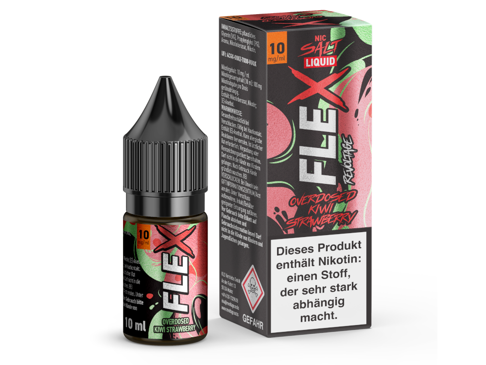 Revoltage - FLEX - Overdosed Kiwi Strawberry - Nikotinsalz Liquid
