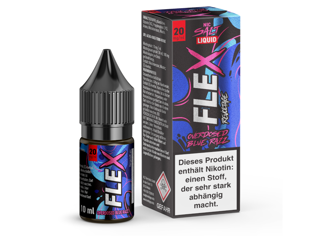 Revoltage - FLEX - Overdosed Blue Razz - Nikotinsalz Liquid