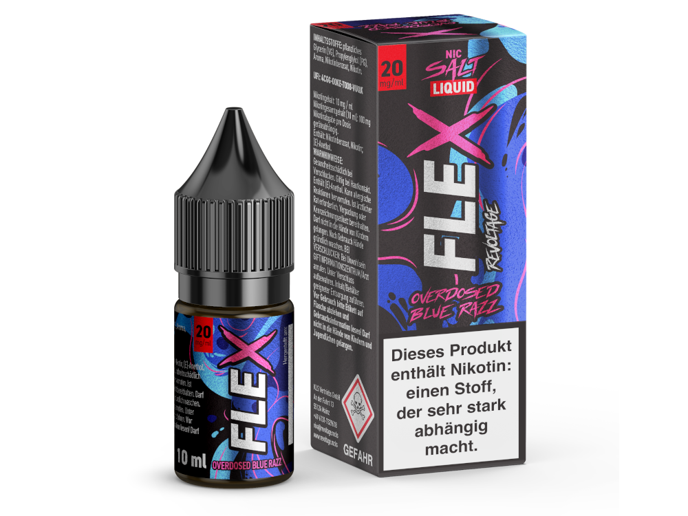 Revoltage - FLEX - Overdosed Blue Razz - Nikotinsalz Liquid