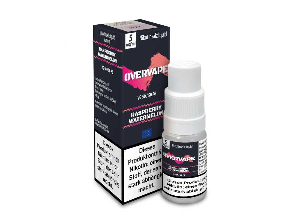 Overvape - Raspberry Watermelon - Nikotinsalz Liquid