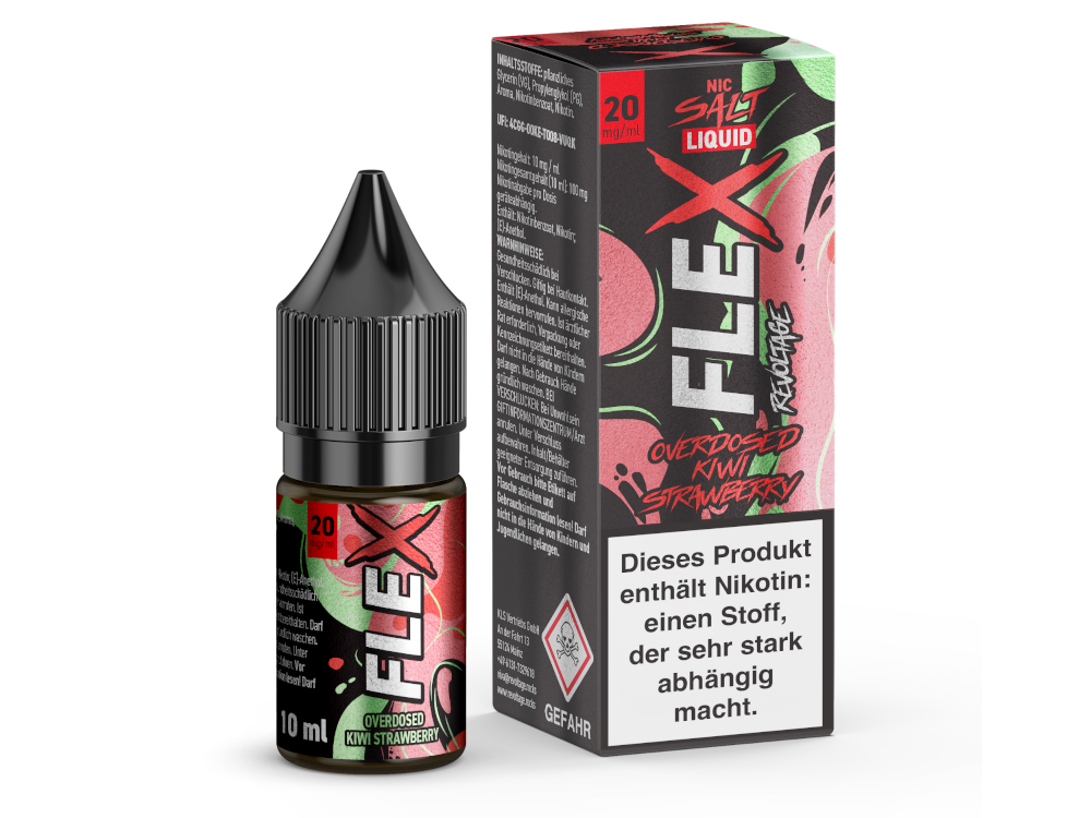 Revoltage - FLEX - Overdosed Kiwi Strawberry - Nikotinsalz Liquid