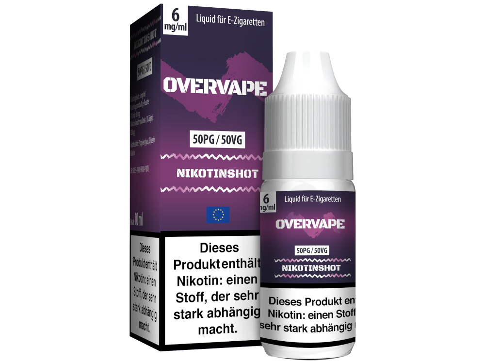Overvape - 10 ml Nikotin Shot 50PG/50VG