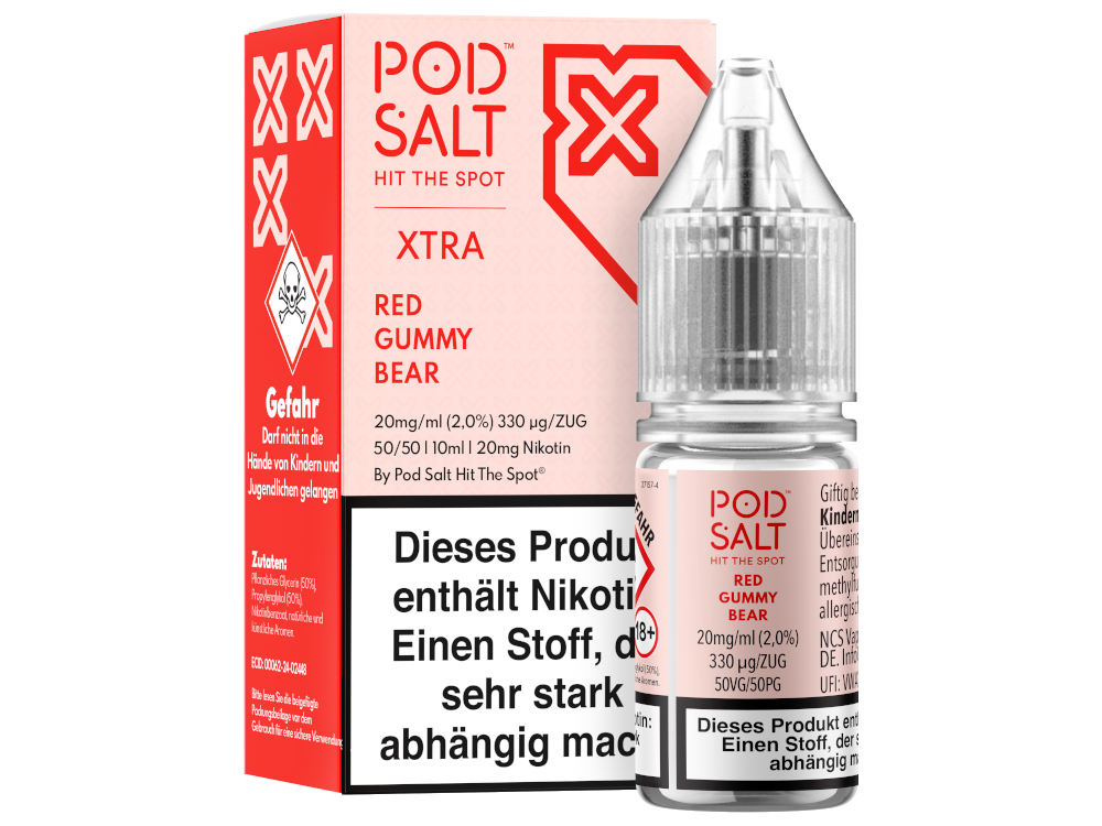 Pod Salt X - Red Gummy Bear - Nikotinsalz Liquid