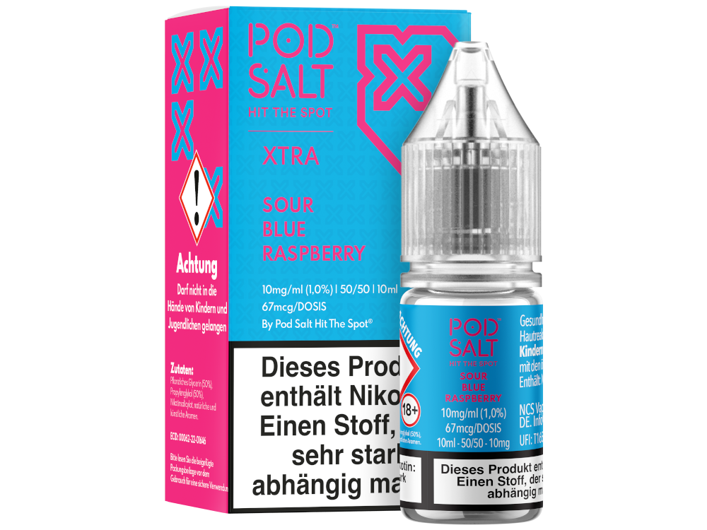 Pod Salt X - Sour Blue Raspberry - Nikotinsalz Liquid