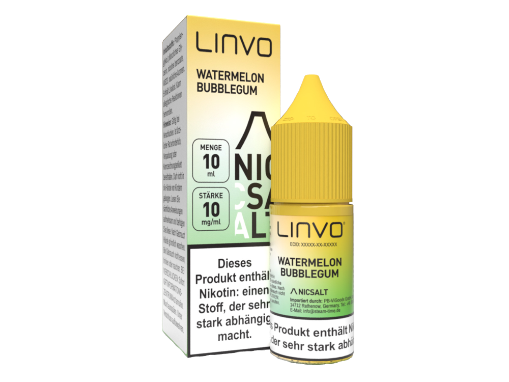 Linvo - Watermelon Bubble Gum - Nikotinsalz Liquid 20 mg/ml