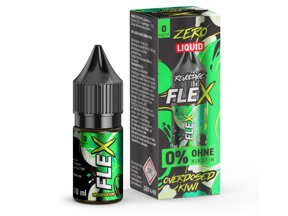 Revoltage - FLEX - Overdosed Kiwi - Nikotinsalz Liquid