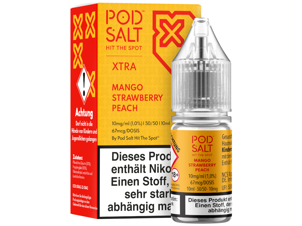 Pod Salt X - Mango Strawberry Peach - Nikotinsalz Liquid