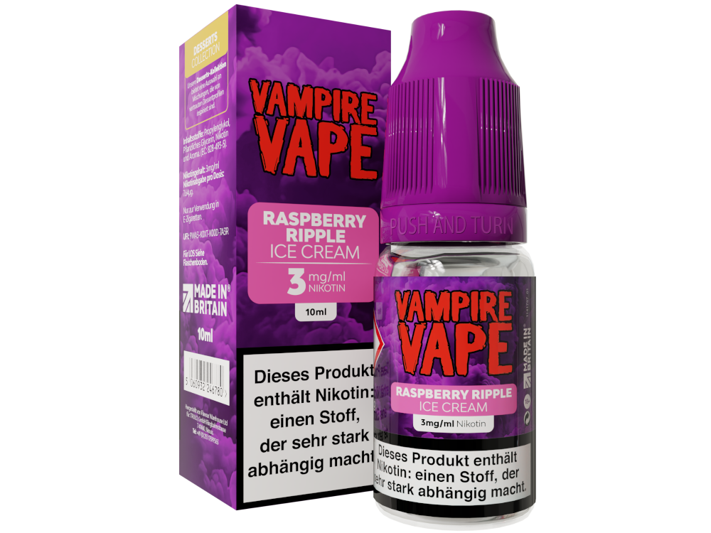 Vampire Vape - Dessert Collection - Raspberry Ripple Ice Cream E-Zigaretten Liquid