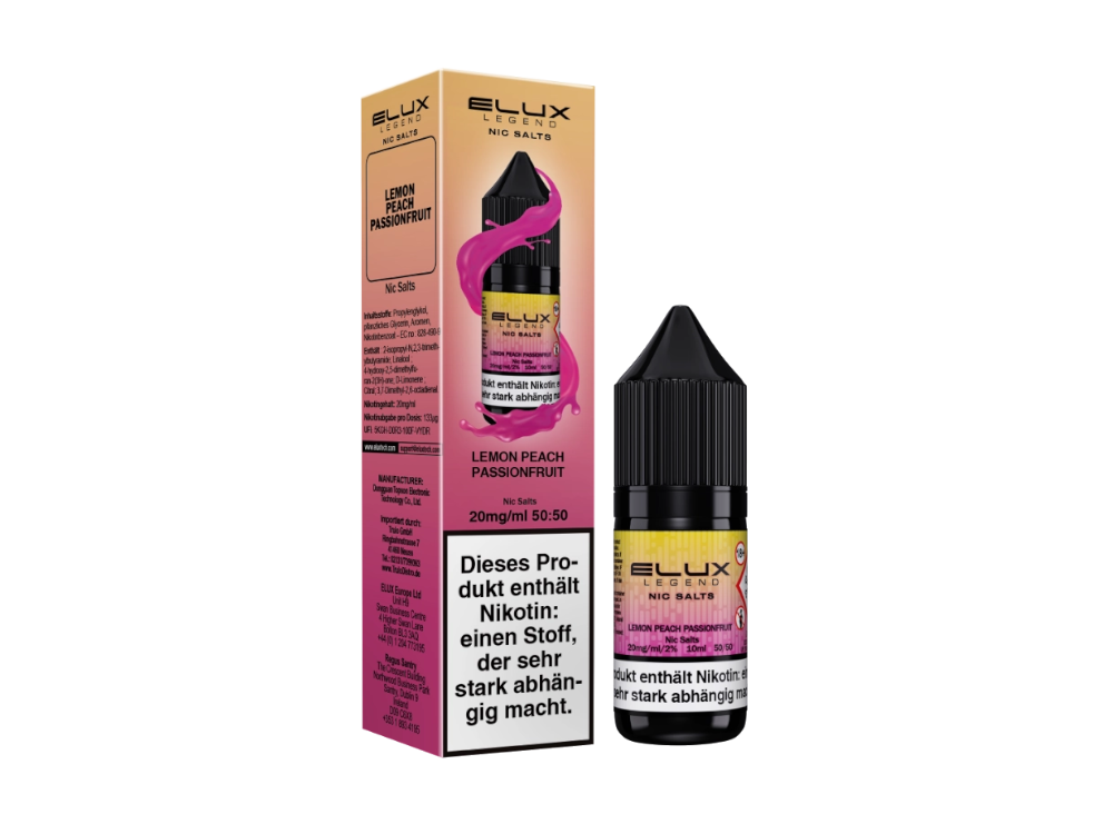 Elux - Lemon Peach Passion - Nikotinsalz Liquid