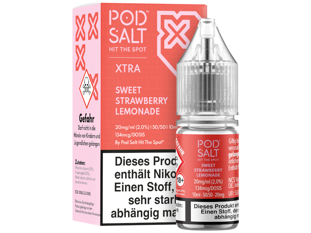 Pod Salt X - Sweet Strawberry Lemonade - Nikotinsalz Liquid