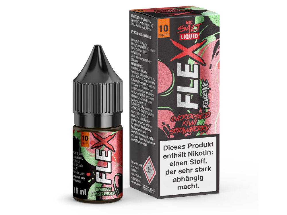 Revoltage - FLEX - Overdosed Kiwi Strawberry - Nikotinsalz Liquid
