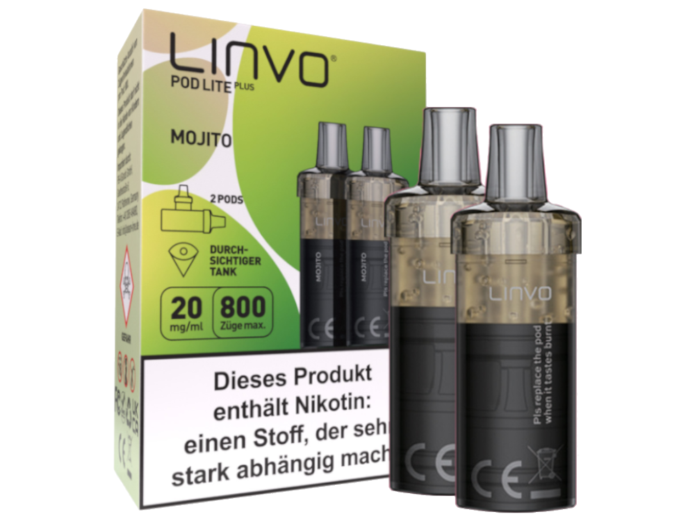 Linvo - Pod Lite Plus Cartridge 20 mg/ml (2 Stück pro Packung)
