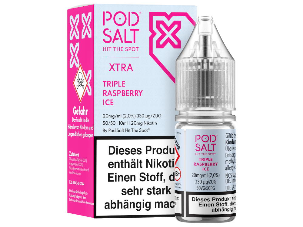 Pod Salt X - Triple Raspberry Ice - Nikotinsalz Liquid
