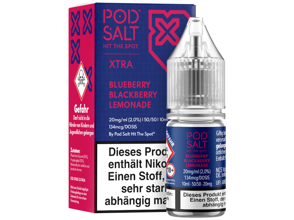 Pod Salt X - Blueberry Blackberry Lemonade - Nikotinsalz Liquid