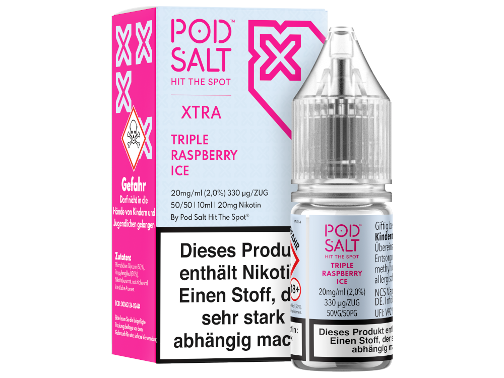 Pod Salt X - Triple Raspberry Ice - Nikotinsalz Liquid