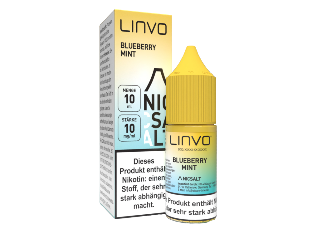 Linvo - Blueberry Mint - Nikotinsalz Liquid 20 mg/ml